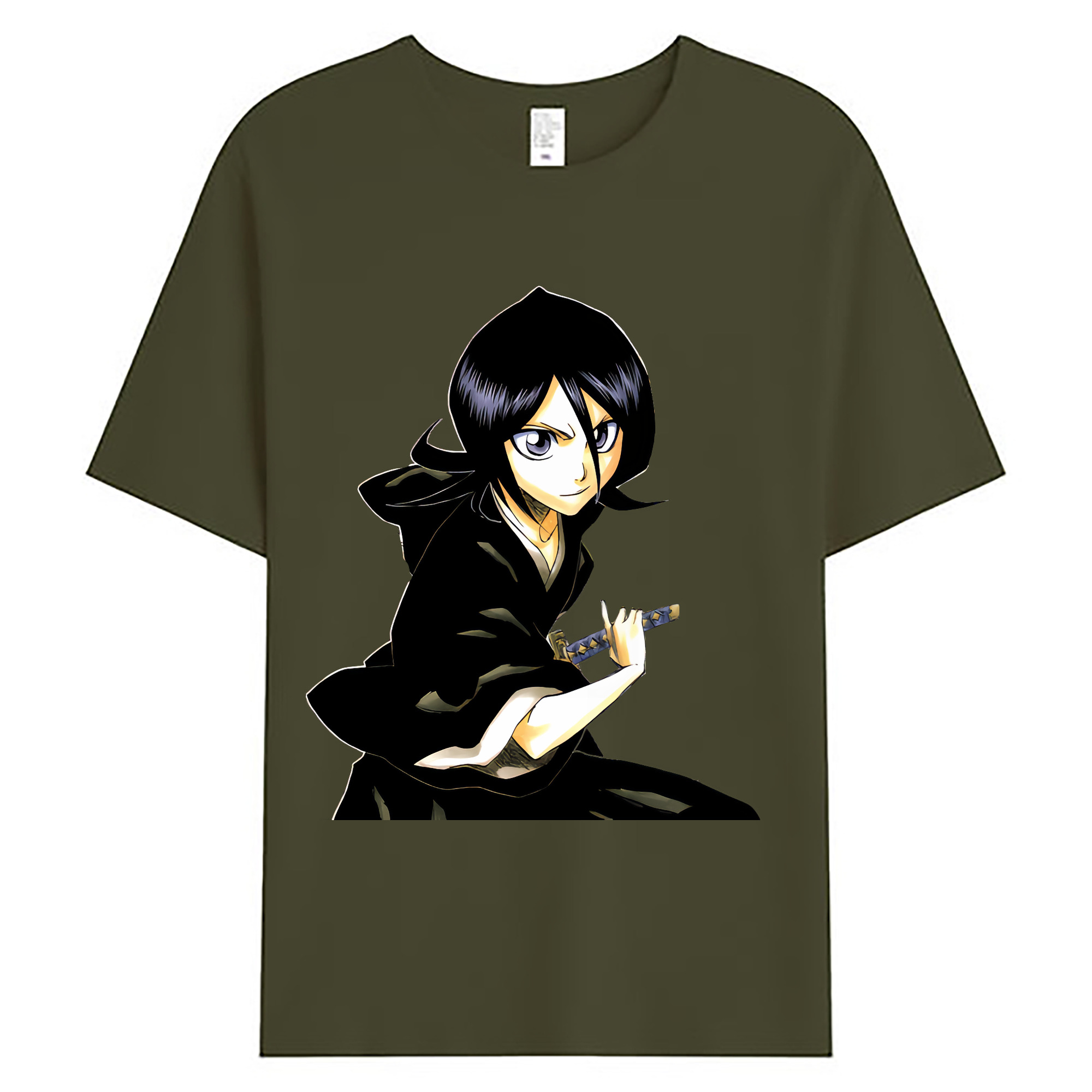 （画像用） ブリーチ 朽木ルキア BLEACH Kuchiki Rukia 綿100％ メンズ半袖Tシャツ｜肌触りやわらか＆通気性